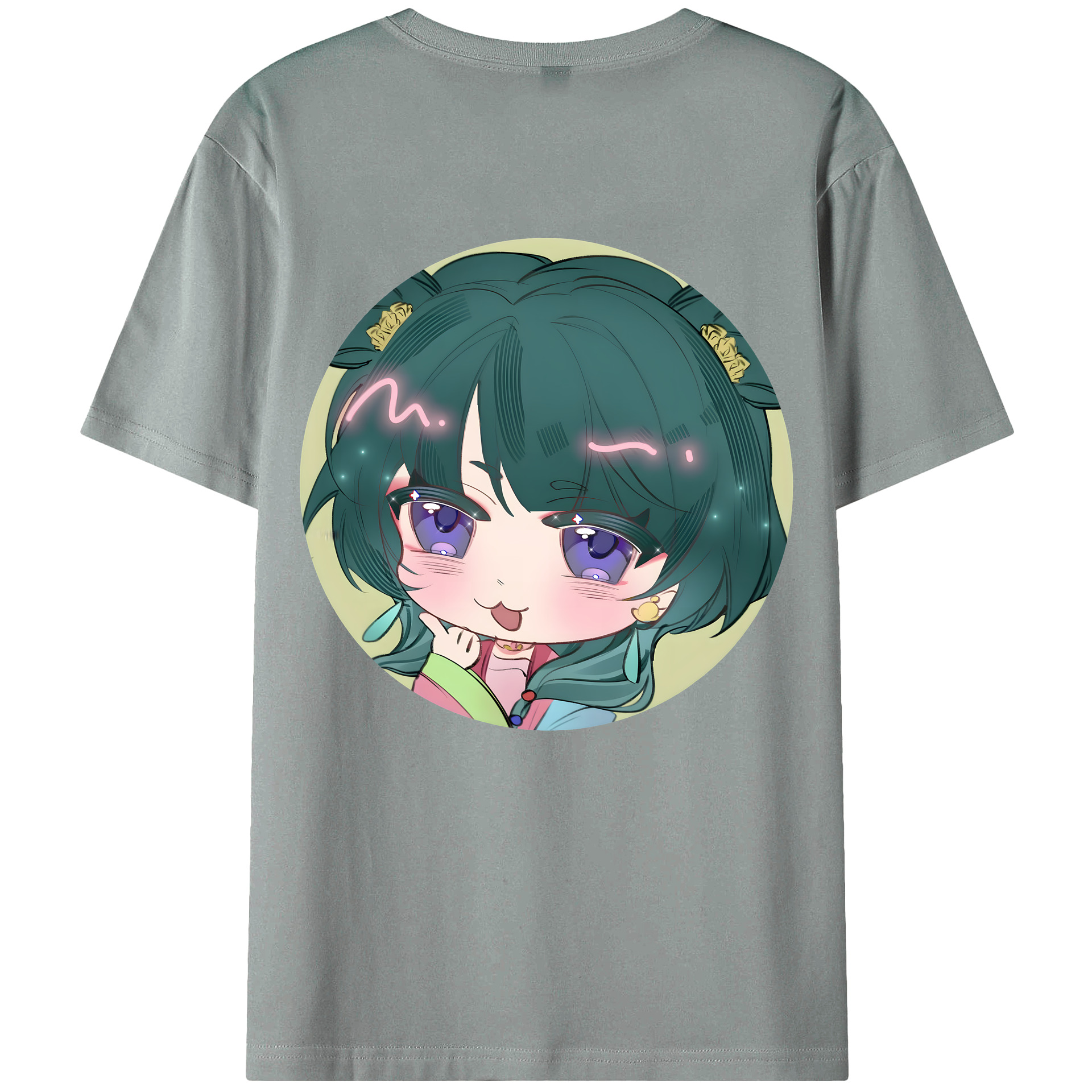 （画像用） 薬屋のひとりごと The Apothecary Diaries 綿100％ メンズ半袖Tシャツ（バックプリント） 通気性